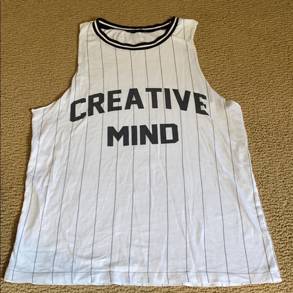 Creative Mind Jersey Style Tank Top